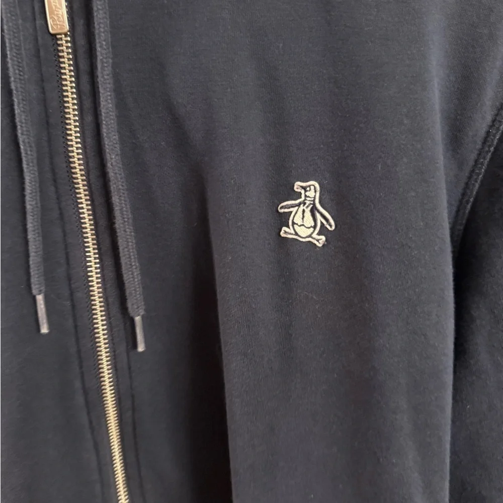 Original Penguin Full Zip Sweatshirt Hoodie Navy Men’s XL